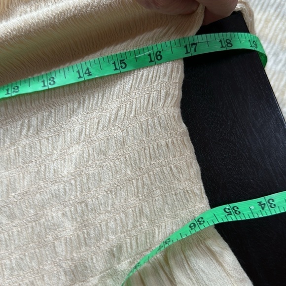 Free people “sugar magnolia” bell 3/4 sleeve smoked top SZ XS-M - Picture 6 of 10